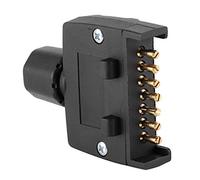 Acouto Adaptateur de Prise de Remorque Mâle Plat à 7 Broches, Sortie 12 V pour Bateau de Voiture RV avec Affichage Lumineux, Convertit Facilement Les Fiches de Remorque Existantes,