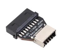 Acouto Adaptateur USB 3 0 19P 20P vers Type 180 Degrés Convertisseur d'en-tête de Type USB 10 Gbps avec Port Avant de C pour Carte Mère d'ordinateur Ancien M/BS Le Dernier Adaptateur de 180 Degrés