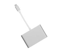 Acouto Adaptateur USB 3.1 Type C vers VGA Hub PD Station d'accueil 3 en 1 Adaptateur en Aluminium Type C vers VGA Or Rose Dont la Fonction d'entrée de Conversion Numérique Est Un Signal Multiple