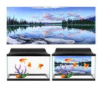 Acouto Affiche de Fond Peinture Décorative Autocollant en PVC Image de Paysage pour Aquarium Fish Tank91x50cm avec côté Colle et w Autocollant Décoratif d'aquariumautocollant Décoratif de