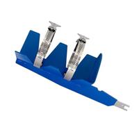 Acouto Agitateur de Bombes Aérosol, Secoueur de Peinture pour Scie Sauteuse avec Deux Sangles de Fixation pour Bombes de 5 à 7,6 Cm, Acier Inoxydable 304 (Bleu avec des gants)