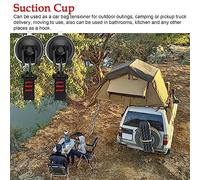 Acouto Ancre à Ventouse Support de Voiture Robuste Bâches à Bagages Tentes Outil d'arrimage Tendeur d'auvent de Voiture Ancre à Ventouse Multifonction avec Crochet en S Surface de Nettoyage à (4PCS)