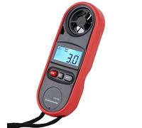 Acouto Anémomètre Numérique, Compteur de Vitesse du Vent, Thermomètre à Vent Portable en Plastique avec écran LCD, 0,3 à 30 M/s et 14 à 113 F, Compact pour les Amateurs de Météo, Pêche, Usage
