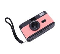 Acouto Appareil Photo Argentique, Appareil Photo Rétro Réutilisable 35 Mm avec Objectif F8 28 Mm et Flash, pour la Photographie Documentaire et la Photographie Culturelle (Noir Rose)