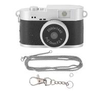 Acouto Appareil Photo Numérique Portable, Enregistreur Vidéo Porte-clés Ultra Compact 2K HD avec écran Couleur de 1,47 Pouces et Lanière, pour L'enregistrement D'études de Voyage (Black)