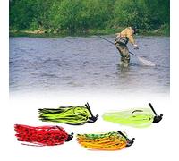 Acouto Appât de Pêche Buzz Bait Spinnerbait Leurre Buzzbaits avec Crochet à Tête Plombée Couleur Mixte Empêche Les Barrières de Brosse Contre Les Mauvaises Herbes Jig Nageant en Silicone et Buzz