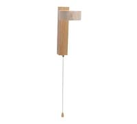 Acouto Applique Murale LED en Bois de Chêne Poli à la Main, Lampe en Pierre de Travertin Moderne 9W, Luminaire Rotatif sans Fil Chaud, Décoration Artistique pour Entrée, Couloir, (Bois naturel)
