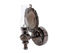 Acouto Applique Murale pour Maison de Poupée, Abat-Jour Transparent à Bascule, échelle 12, Applique Murale Miniature à LED pour Maison de Poupée, Salon, Cuisine, Le Bronze Antique Fait de Ces Lampes