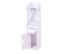 Acouto Armoire de Rangement de Salle de Bain pour Petit Espace Porte-Toilettes de Salle de Bain Support Armoire de Rangement de Toilettes Mince 7.09x7.87x31,50 Pouce Petite de Stora