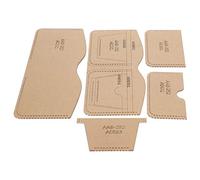 Acouto Artsupplies Modèle en Acrylique pour Portefeuille Court avec Motif de Sac en Cuir, Pochoir d'artisanat du Cuir pour Débutants, découpé au de Précision pour des Portefeuilles Uniques