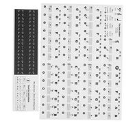 Acouto Autocollant de Touche de Piano Touches d'orgue électronique Décoration de Notation transparenteColoré il n'y Aura Pas de Colle Autocollant de Touche de PianoAutocollants de PartitionNote de