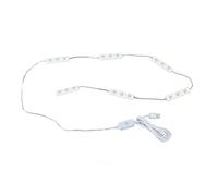 Acouto Bande Lumineuse LED pour Miroir de Maquillage avec Contrôle Tactile, Blanc Chaud, 6 Rangées de 18 Lumières Respectueuses des Yeux pour Miroir Réglable, Bande LED Tactile, Lumineuse de