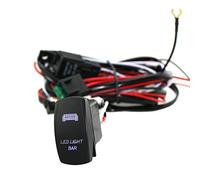 Acouto Barre Lumineuse LED Interrupteur Marche/arrêt à Bascule avec Kit de Faisceau de Câblage de Relais Relais 12 V 40 A pour Remorque de Bateau RV pour Interrupteur Universel de 30,5 Cm, 101,6