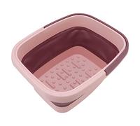 Acouto Bassin de Massin de Baignoire en Silicone Pliable pour la Maison Utiliser un Seau de Spa à Pied Compact (PINK)