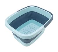 Acouto Bassin de Massin de Baignoire en Silicone Pliable pour la Maison Utiliser un Seau de Spa à Pied Compact (BLUE)