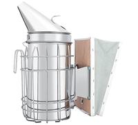Acouto Bee Hivesmoker, Fumeur d'abeille en Acier Inoxydable, Outil D'apiculture avec Protection du Bouclier Thermique, équipement Durable et Léger pour Calmer et Retirer Le Miel