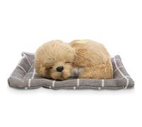 Acouto Belle Poupée d'animal de Simulation en Peluche Chiens Endormis Jouets en Peluche pour Enfants avec Argile Sonore Blanc et Confortable Vraie Poupée d'animal de Simulationjouets en (#3)