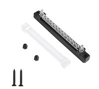 Acouto Bloc de Barre Omnibus à 12 Bornes 130A/150A et Couvercle pour Voiture, Bateau, Bornier de Distribution d'énergie Marine, Vis M4/12 + Goujons M6/2 et Même Excellent dans Les Environnements et