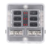 Acouto Boîte à 6 Voies avec Indicateur LED Rouge, Support Maximum DC32 V pour Voiture, Bateau, Camion Lorsque le Véhicule Est brûlé au Li. Boîte à 6 VoiesSupport à VoiesBoîte étanche à l'eauBoîte à