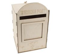 Acouto Boîte aux lettres de mariage en bois, boîte aux lettres avec serrure pour réceptions de mariage décoratives, fêtes d'anniversaire, boîte aux lettres en bois faite à la main de style