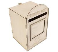 Acouto Boîte aux Lettres de Mariage en Bois, boîte aux Lettres avec Serrure pour réceptions de Mariage décoratives, fêtes d'anniversaire, boîte aux Lettres en Bois Faite à