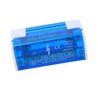 Acouto Boîte de Distribution de Bornes Rail Din 2 - Monophasé avec Couvercle Transparent 211 Adopte un Boîtier en Laiton Conducteur Boîte de Distribution de BornesDistribution de Borniers sur Rail Din