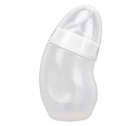 Acouto Bouteille d'alimentation en Crènes à Tête en Tête de Compagnie avec Mamelon Doux pour Chiens de Chat, 180 ML de capacité, Pas Lettre, pour Les Chiots et Les Chatons (White)