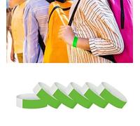 Acouto Bracelets en Papier Synthétique 300 Pièces, Bandes d'identification Jetables, Taille 250mm pour Festivals, Concerts, événements Sportifs (GREEN)