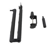 Acouto Bras de Perche de Microphone Support de Bras de Microphone à Bâton Bas avec Pince de Montage de Bureau Adaptateur à Vis Gestion des Câbles de Perche de Micro en Métal pour Studio de Jeu en