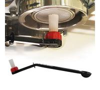 Acouto Brosse de Nettoyage 2 en 1 pour Machine à café, Brosse pour Broyeur à Expresso avec Tête Amovible, Conception Coudée à 30 ° pour Nettoyer les Résidus de Marc de café