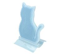 Acouto Brosse de Toilettage pour Poils de Chat PE Soulagement des Démangeaisons Outil d'auto-masseur Grattoir pour le Visage Chat Auto-grattoir Toiletteur Bleu un Naturel Attire Ag Brosse de