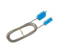 Acouto Brosse de Tuyau de Filtre d'aquarium Pliable et Flexible à Double extrémité, Brosse de Nettoyage de Tuyau pour Aquariums, Pompes et Tuyaux Bleu Est de Nettoyage Qui et la Tête en Nylon sont