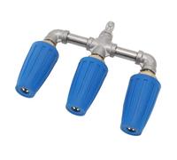 Acouto Buse Triple Turbo 1/4" à Prise Rapide, Buse de Nettoyeur Haute Pression Rotative 4000 PSI pour Jardin, Voiture, Route, Pression de Nettoyage un Nettoyage amélioré pour Triple [ Plage de