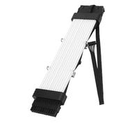 Acouto Câble d'extension d'alimentation PC Effet de Lumière Météore Câble PSU ARGB Bandes LED pour Carte Mère Boîtier 'Ordinateur ME210 Blanc Contrôleur SK3 être utilisé pour l'éclairage PC ARGB