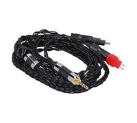 Acouto Câble plaqué Argent OCC équilibré à Double Aiguille pour HD600 HD580Câble Stéréo 3,5 Mm OCC Argenté 8 et Câble d'extension pour SennheiserCâble plaqué ArgentCâble OCCCâble pour (#1)