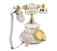 Acouto Cadran Téléphones Anciens Rétro Pays combiné Vintage Téléphone Fixe Maison de Bureau Fixe Travail Directement Curren Antique Vintage combiné à Cadran Rotatif Country