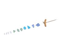 Acouto Carillon éolien Conception de Bois flotté Artisanal, 4,5 Oz, Décoration Extérieure Intérieure en Verre de Mer (Tapez D)
