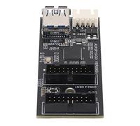 Acouto Carte Adaptateur USB3.2 GEN1 Transmission 5 Gbps Stable Largement Compatible Carte 19PIN à 2 Ports 19PIN pour Mère de Bureau Maître Que GENESYS Transmission Rapide GEN1 High Assure