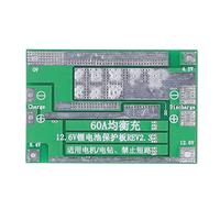 Acouto Carte de Protection de la Batterie Module de Décharge de Charge d'équilibre 3S 60A 12.6V pour l'équilibre de la Batterie au Lithium et la Décharge du Module avec pour Une efficacité