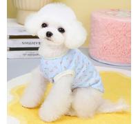 Acouto Chemise à Motif de Fleurs pour Animaux de Compagnie, Couleur Vive, imprimé Doux, Sweat-Shirt Floral pour Chiot, pour l'été, Le Printemps, Jaune Pâle M Augmente la Gentillesse des Formes (L)