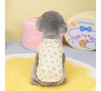 Acouto Chemise à Motif de Fleurs pour Animaux de Compagnie, Couleur Vive, imprimé Doux, Sweat-Shirt Floral pour Chiot, pour l'été, Le Printemps, Jaune Pâle M Augmente la Gentillesse des Formes (M)