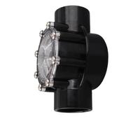 Acouto Clapet Anti-retour 7235 de Remplacement à 180 Degrés pour Piscines et Spas, Débit Direct, Couvercle Transparent, Espacement des Passages Supérieurs Droits et Simples, les Contrôles Internes