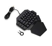 Acouto Clavier à Une Main avec Interrupteur Bleu, Clavier de Jeu à Lumière Noire RVB à 35 Touches avec 9 Couleurs de Rétroéclairage pour la Plupart des Ordinateurs