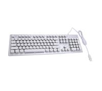 Acouto Clavier de Jeu avec Switch Blue Switch 104 Touches RVB RV Clavier Mécanique USB Backlit USB pour 7 8 10 XP pour OS X PC Ordinateur Portable Blanc Compatible Multimedia 12 You K Gaming (White)