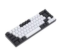 Acouto Clavier de Jeu Memb 68 Touches RVB rétro-éclairé Ergonomique Interface USB Clavier d'ordinateur pour System Office Family Noir Blanc Clavier Une Connexion Garantissant Réponse