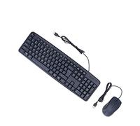 Acouto Clavier Filaire Combo Design Ergonomique 113 Touches Clavier Filaire 1000 DPI pour Ordinateur de Bureau Support sur et du ComboClavier ComboClavier EnsembleClavier