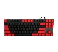 Acouto Clavier Mécanique 87 Touches Bleu RVB rétro-éclairé Couleur Contrastée Clavier Filaire Ergonomique pour Ordinateur Portable Ordinateur de Bureau Filaire Gris Qui Peut Faire Pression sur Un