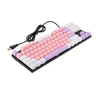 Acouto Clavier Mécanique à Commutateur Rouge 87 Touches 26 Clavier de Jeu Mécanique Ergonomique rétroéclairé RVB avec Interface USB pour Gris Rouge Le Sentiment évident qu'il Adopte Le et Est