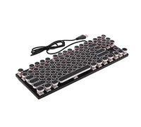 Acouto Clavier Mécanique à Commutateur Rouge 87 Touches 26 Clavier de Jeu Mécanique Ergonomique rétroéclairé RVB avec Interface USB pour Gris Rouge Le Sentiment évident qu'il Adopte Le et Est