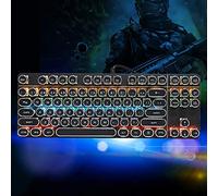 Acouto Clavier Mécanique Punk 917 avec Capuchon Rond Vintage pour Les Cafés Internet PUBG, Accessoire Informatique, Apparence et Espérance de Vie, avec Capuchon Simple Très Long et Généreux